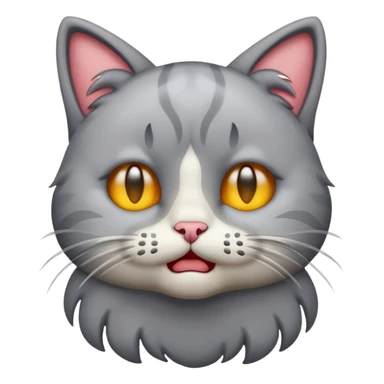 Emoji cat full body hurt and crying sticker
