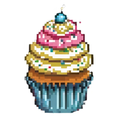 Cupcake with sprinkles sticker