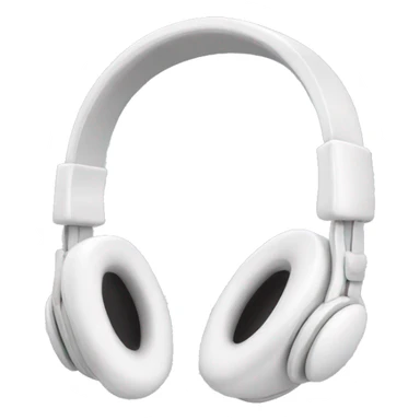 White Headphones with bows on the side sticker