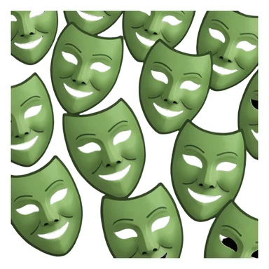 Two Theatre masks in different colors sticker