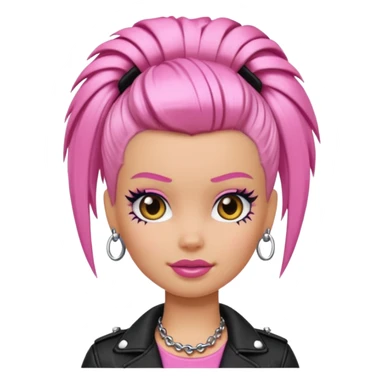 lave en punk barbie emoji sticker