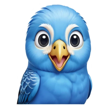 cinematic-comical-blue-budgie-portrait-emoji,-head-tilted-dramatically-with-an-exaggeratedly-amused-expression,-featuring-a-striking-blue-feathered-fur-with-a-glossy-finish,-wide,-expressive-dark-eyes-filled-with-playful-disbelief sticker
