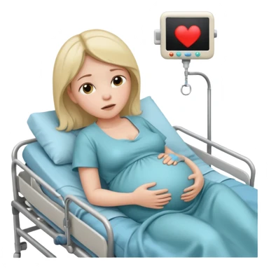 Pregnant woman giving birth sticker