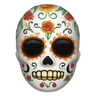 the day of the dead mask sticker