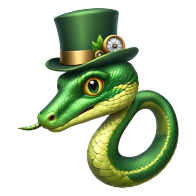 snake with a tophat and a monocle sticker