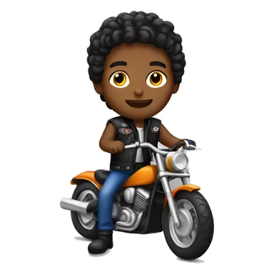 Motorbiker boy sticker