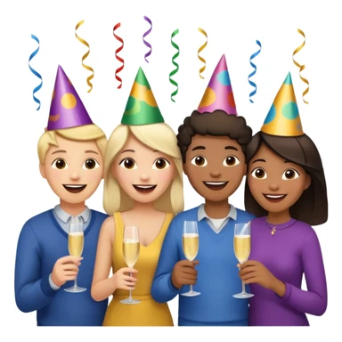 Some friends talking and looking each other sticker