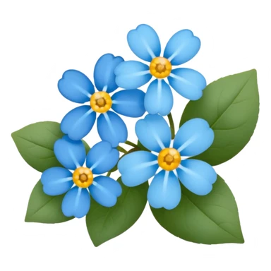 light blue Forget-me-nots sticker