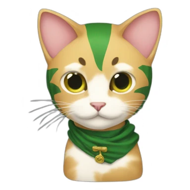 zoro as a cat sticker