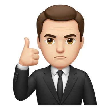 boss giving a thumbs down sticker