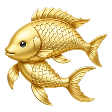 Gold Pisces symbol sticker