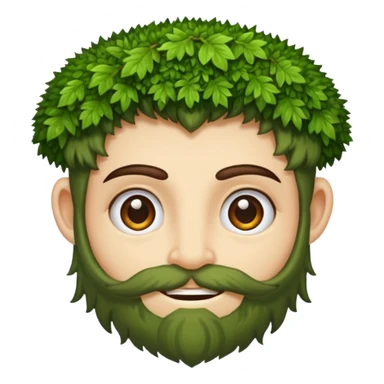 moss druid character eyebrow raise and half smile sticker