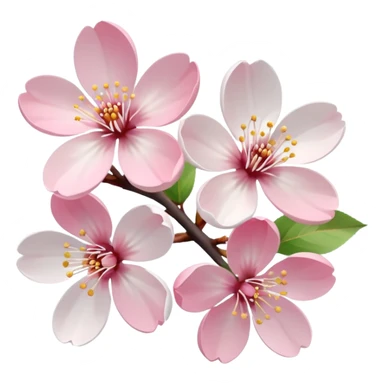 Cute pastel pink and white Cherry blossom Cherries sticker