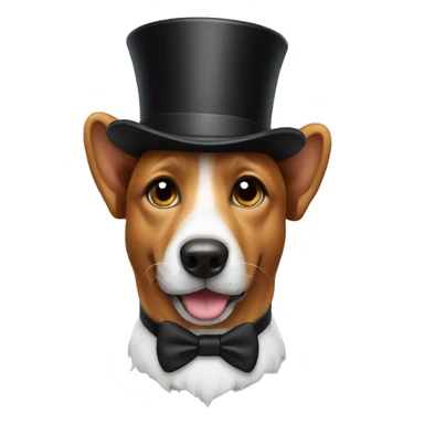 dog with a top hat sticker