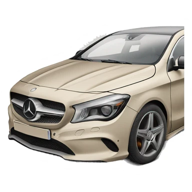 one beige mercedes benz cla sticker