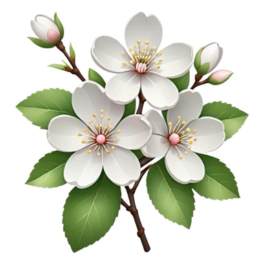 white cherryblossom sticker