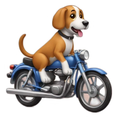 Dog on bike sticker