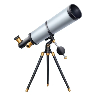 An icon featuring a telescope, stars, and a planet, symbolizing astronomy. The design includes a crescent moon, distant galaxies, and constellations, representing the study of space and celestial bodies. Transparent background highlights the exploration of the universe and cosmic phenomena. sticker