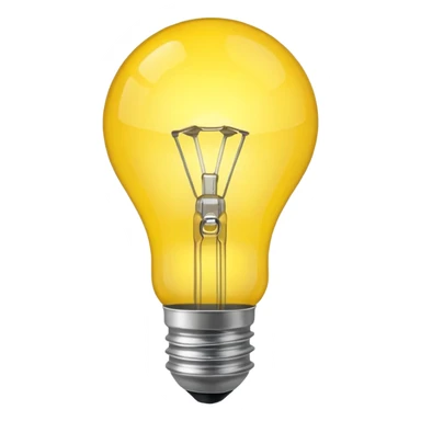 a lightbulb where you can't see the internals sticker