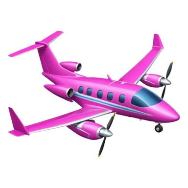 tiny pink (RGB: 220, 20, 120) turboprop aircraft sticker