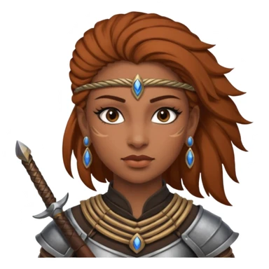 ESO female breton warrior brown skin with lashes and earrings sticker