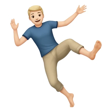 Giggling while kicking feet in the air sticker