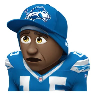 Crying Detroit lions fan sticker
