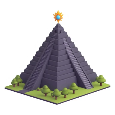 Toltec pyramid temple sticker