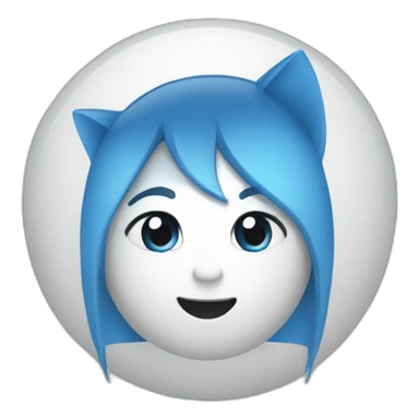 coeur avec un dégrader blanc et bleu sticker