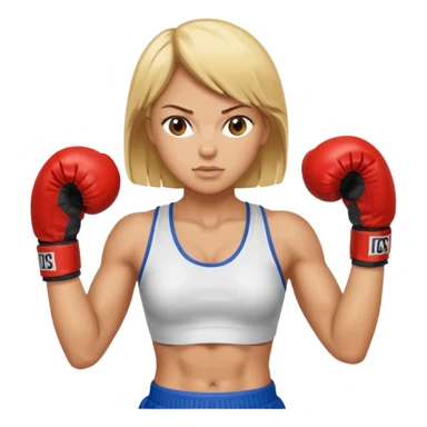 blonde female boxer sticker