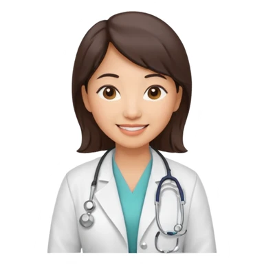 Asian female doctor obstetrician sticker