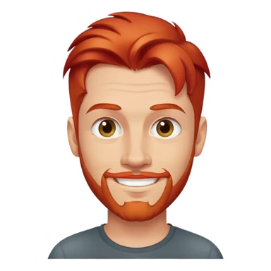 Smirking man with red hair and goatee  sticker