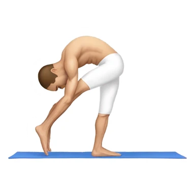 Full back bend yoga white male sticker