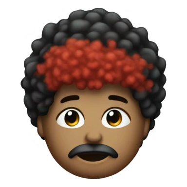 fat ice spice, black with curly red afro sticker