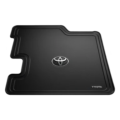 a black textured surface, likely a piece of automotive trim or a floor mat, featuring the branding for a Toyota Fortuner.
 sticker