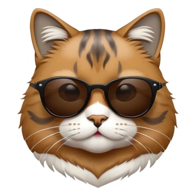 Cool cat wearing black sunglasses sticker