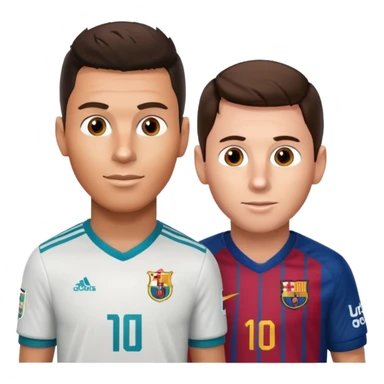 Cristiano ronaldo whit messi sticker