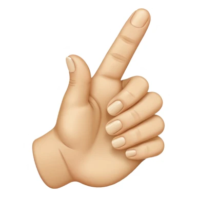 YVL emoji not to realistic make it look like an emoji hand Common Hand Position: The gesture often involves holding up the index finger and thumb to create an "L" shape, while the other fingers are curled down. sticker