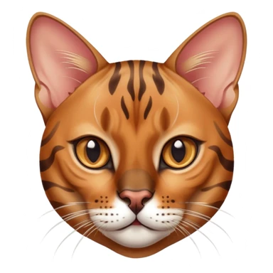 Brown Bengal cat sticker