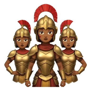 group of trojans being led by a woman sticker