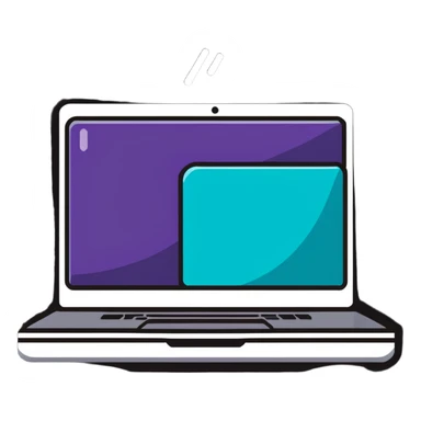 laptop with a coffee cup next to it sticker