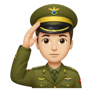 Faça o uniforme do EXÉRCITO BRASILEIRO em um soldado fazendo continência  sticker