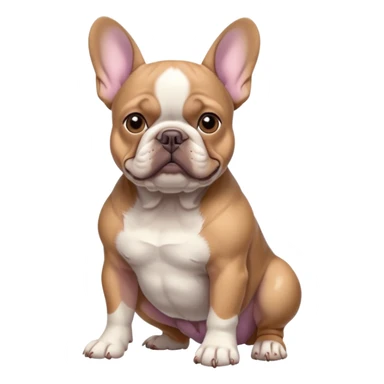 lilac tan frenchie sticker