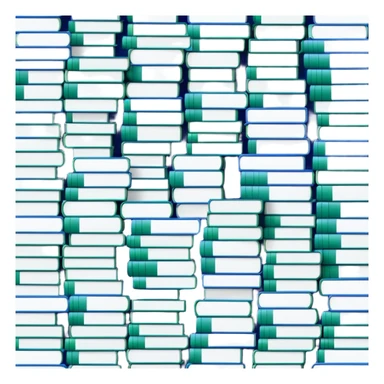 blue background composed of evenly stacked books green colour  sticker
