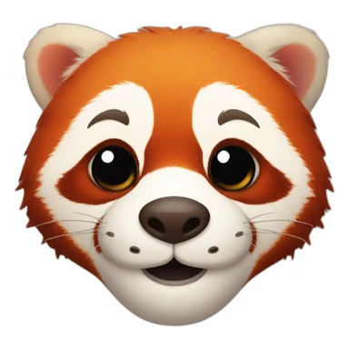 Red panda face sticker