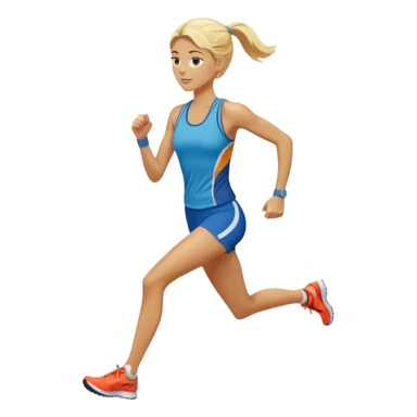 give me a tall, blonde female runner sticker