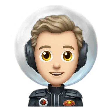 Fancy disco futuristic Jonathan Toews in spaceship bubble sticker