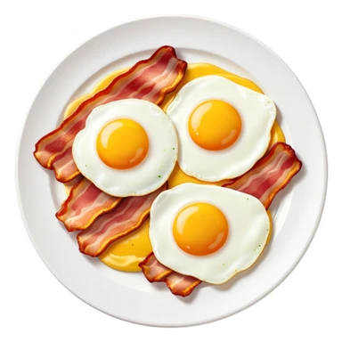 Bacon and eggs breakfast plate sticker