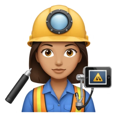 opérateur contrôle non destructif féminin brune sticker