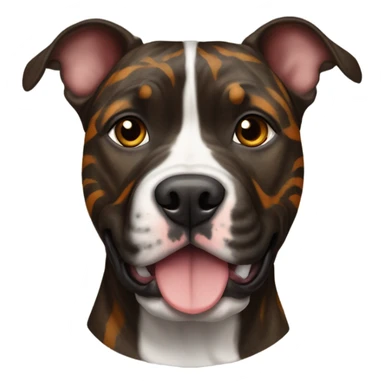 pitbull terrier dark brindle tiger stripes sticker